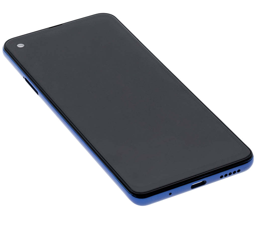 LCD-Display mit Rahmen für Motorola One Vision (XT1970 / 2019) / P50 (Original OEM) (Sapphire Gradient)