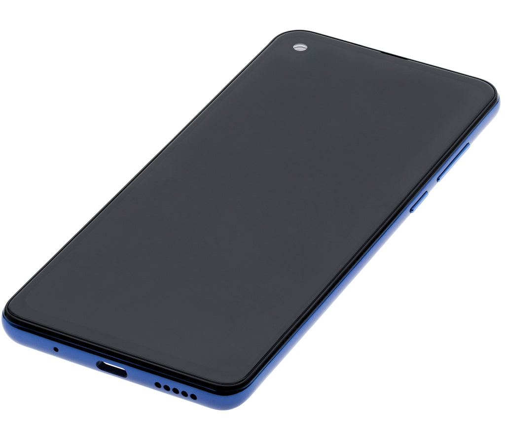 LCD-Display mit Rahmen für Motorola One Vision (XT1970 / 2019) / P50 (Original OEM) (Sapphire Gradient)