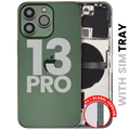 Backcover/Rahmen mit Small Parts für iPhone 13 Pro (EU / Global Version) (gebrauchter OEM-Ausbau, Qualität B) (Alpine Grün)