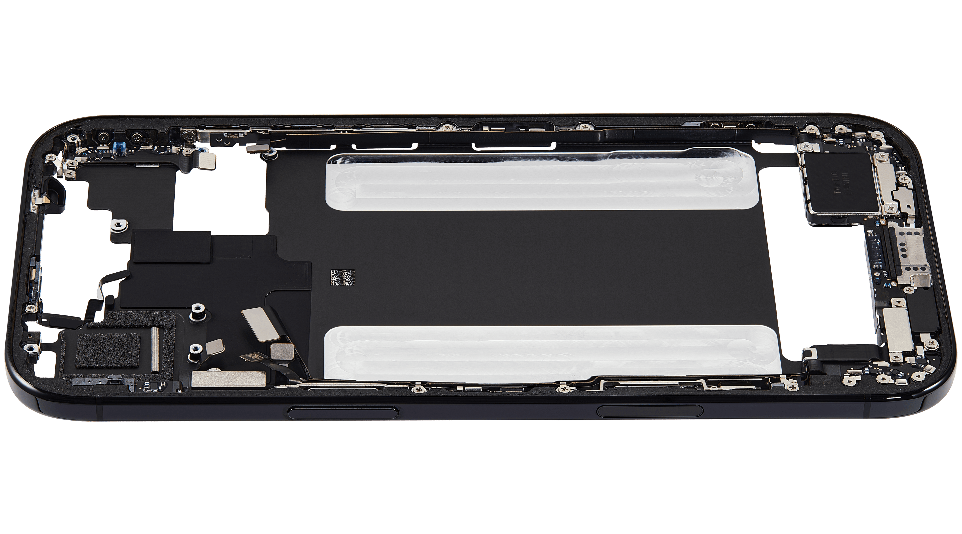Midframe/Rahmen mit Ladebuchse Flex & Small Parts für iPhone Air (US / EU Version) (gebrauchter OEM-Ausbau, Qualität B) (Space Schwarz)