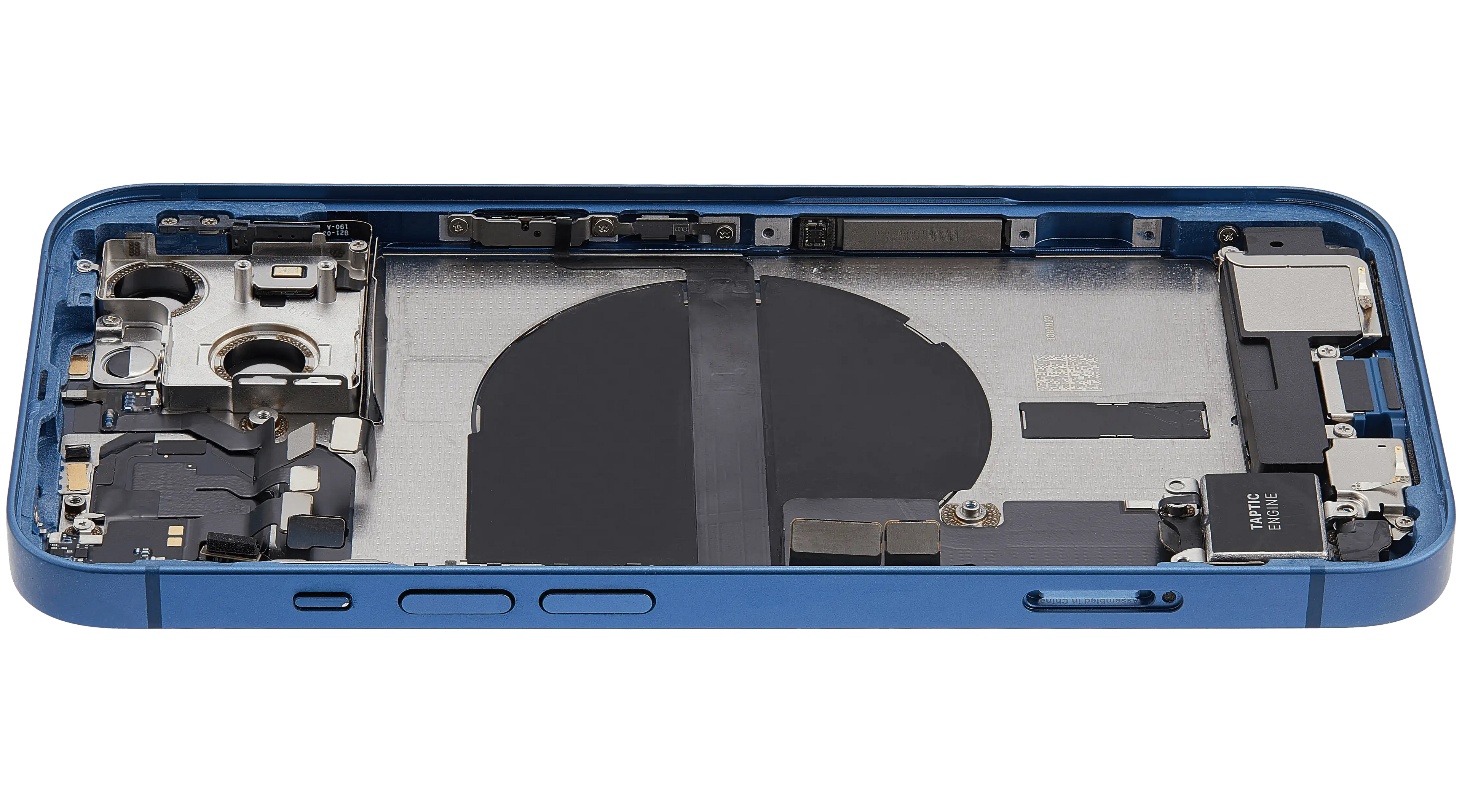 Backcover/Rahmen mit Ladebuchse Flex & Small Parts für iPhone 13 (US-Version) (gebrauchter OEM-Ausbau, Qualität C) (Blau)