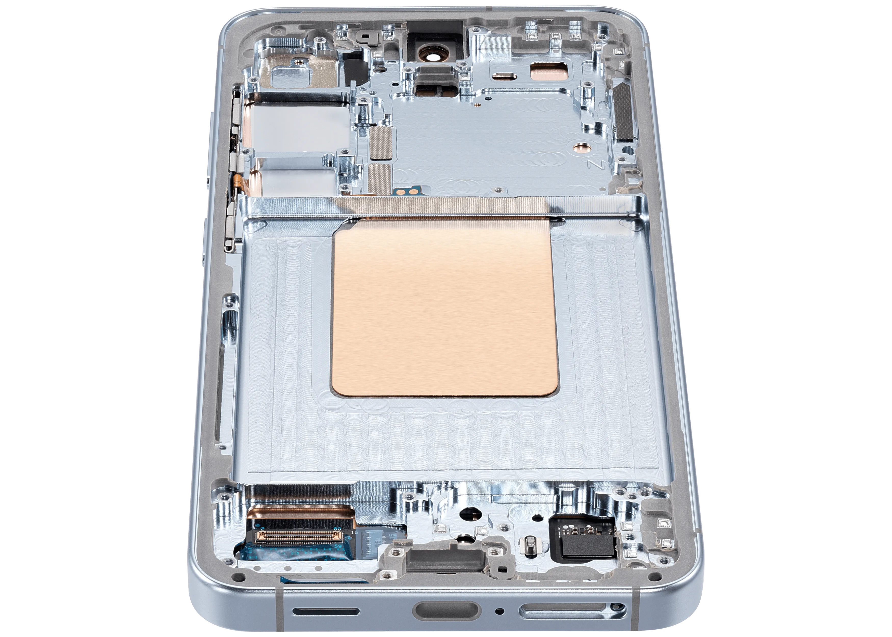 OLED-Display mit Rahmen für Samsung Galaxy S24 5G (US & Internationale Version) (Aftermarket Plus) (Sapphire Blue)