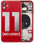 Back Cover/Frame with Pre-installed Small Parts for iPhone 11 (No Logo) (Aftermarket Plus) (Red)