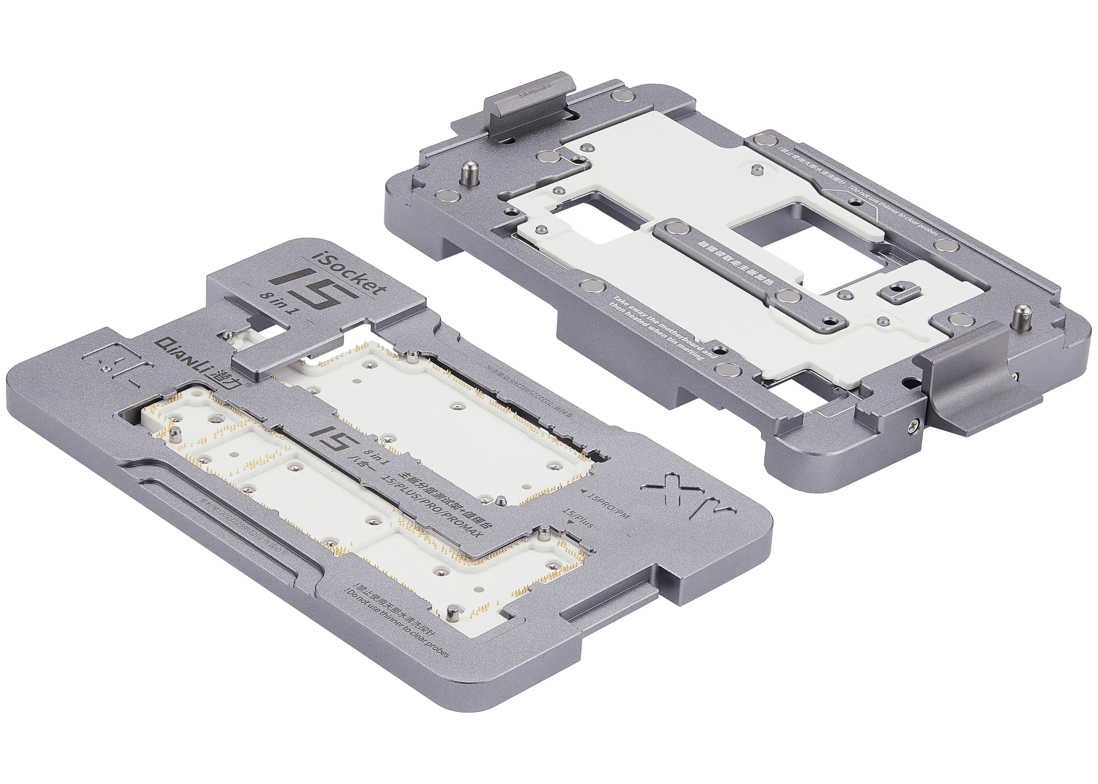 Qianli iSocket 8-in-1 Motherboard Testständer iPhone 15 Pro Max mit US Pin Board