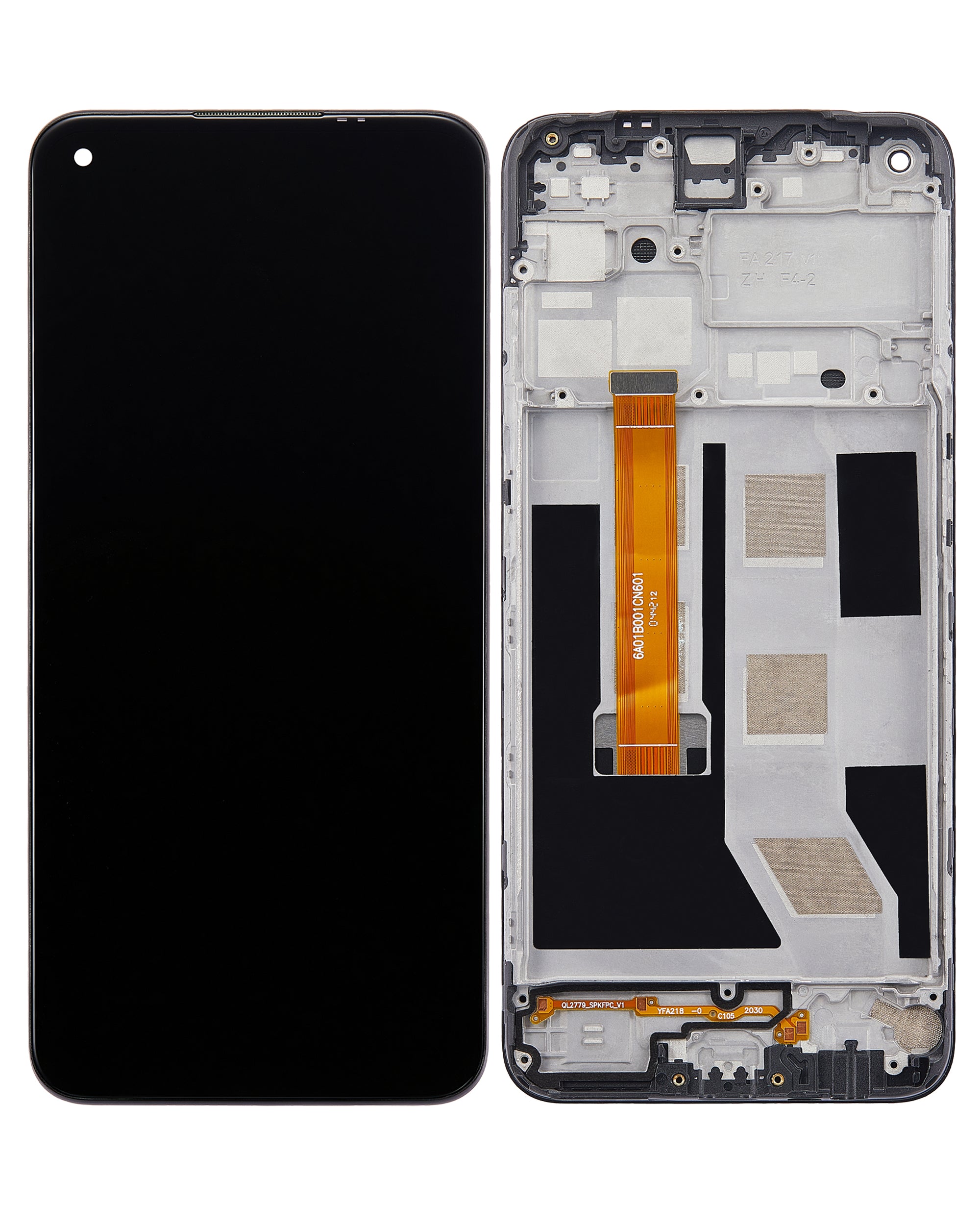 LCD-Display mit Rahmen für OPPO A53S 4G / A53 (Refurbished) (Alle Farben)