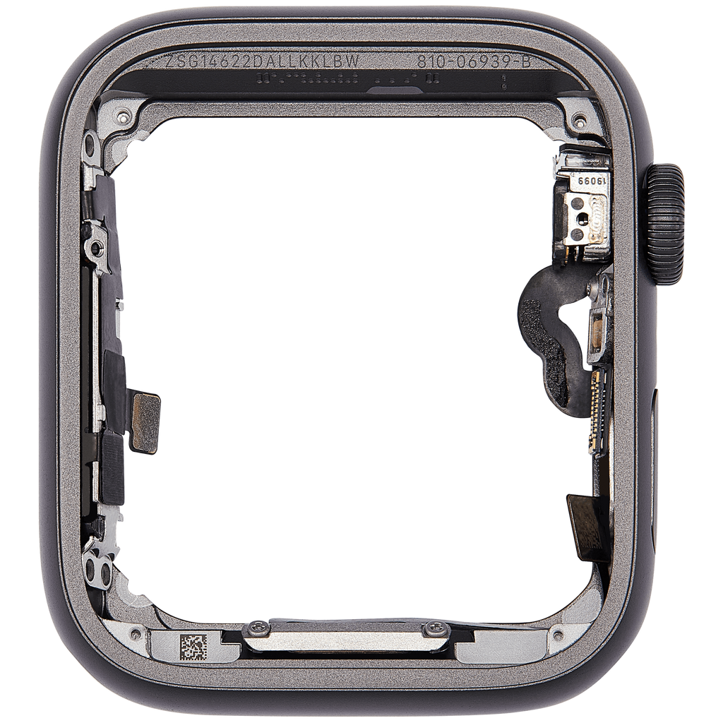 Aluminum Case Midframe/Rahmen(mit Crown and Crown Cable) für Watch Series SE (1st Gen) (44MM) (GPS Version) (Space Schwarz)