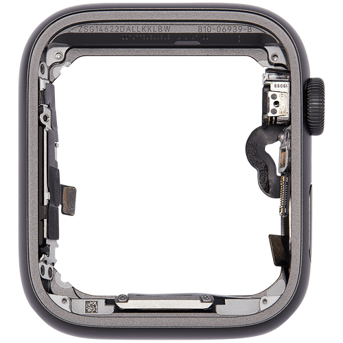 Aluminum Case Midframe/Rahmen(mit Crown and Crown Cable) für Watch Series SE (1st Gen) (44MM) (GPS Version) (Space Schwarz)