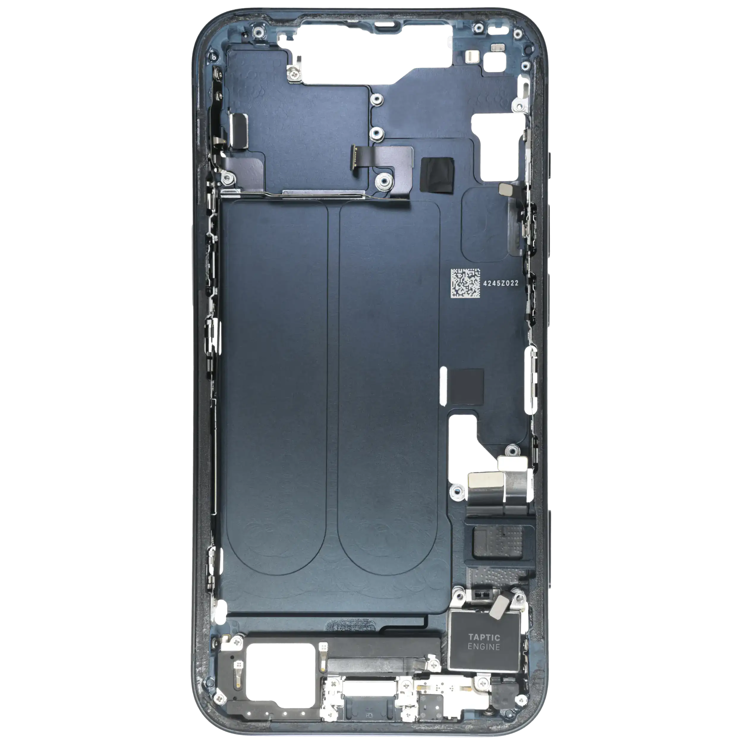 Midframe/Rahmen mit Ladebuchse Flex & Small Parts für iPhone 14 (EU / Global Version) (gebrauchter OEM-Ausbau, Qualität C) (Midnight)