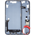 Midframe/Frame with Charging Port Flex and Small Parts for iPhone 14 Plus (US Version) (Used OEM Pull, Quality B) (Blue)