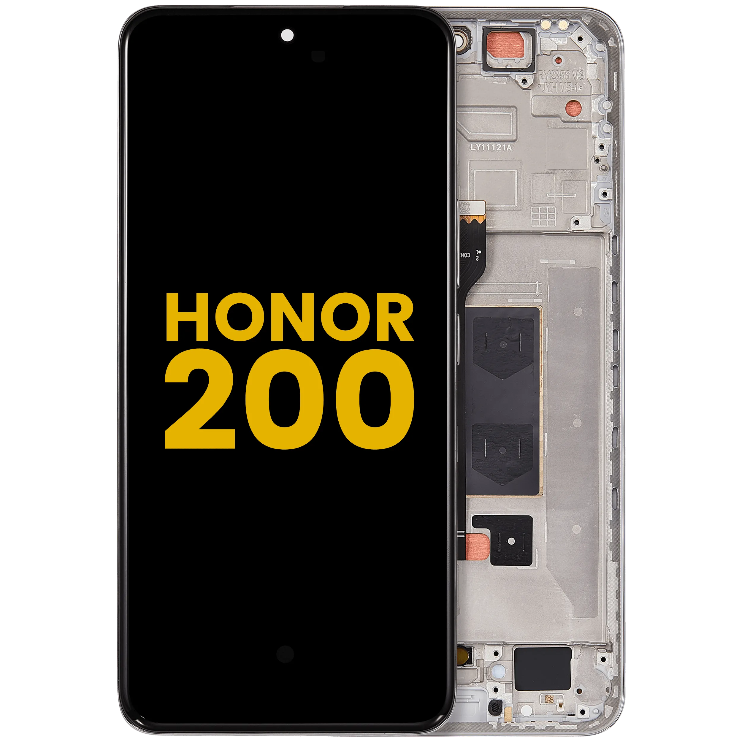 OLED-Display mit Rahmen für Honor 200 (Refurbished) (Moonlight White)