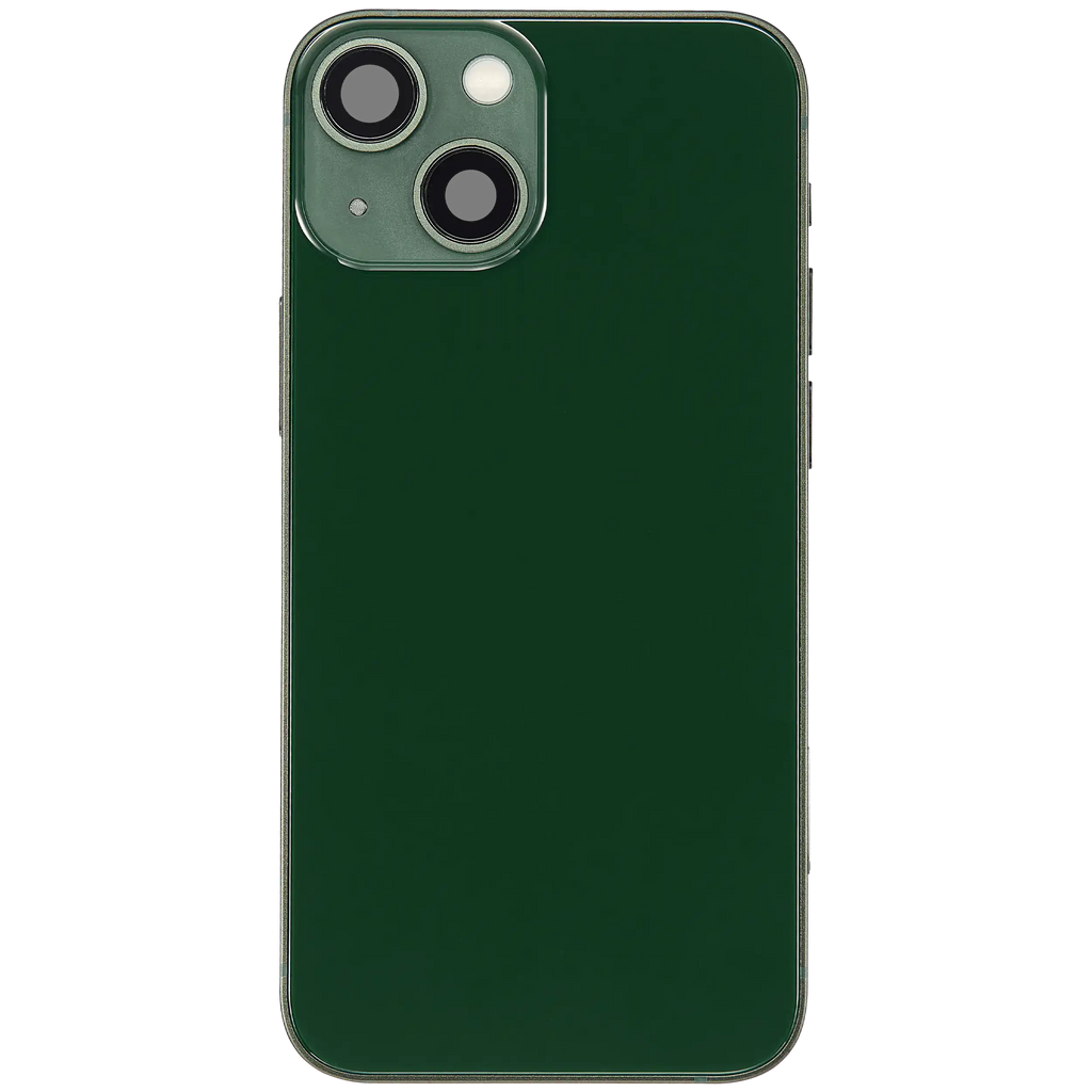 Backcover/Rahmen mit Ladebuchse Flex & Small Parts für iPhone 13 Mini (EU / Global Version) (gebrauchter OEM-Ausbau, Qualität B) (Grün)