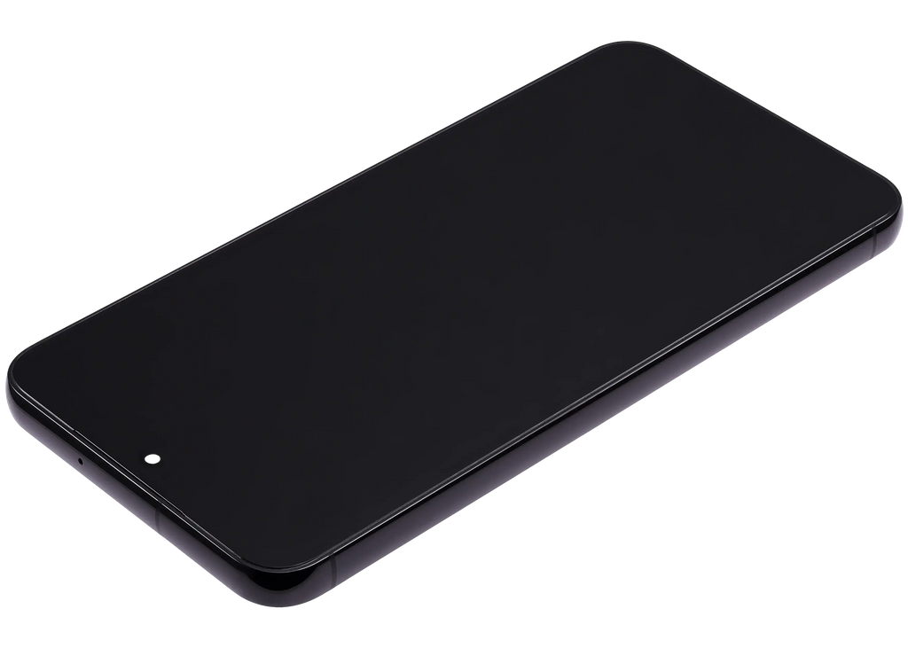OLED-Display mit Rahmen für Samsung Galaxy S23 Plus (US & International) (Aftermarket Plus) (120Hz) (Phantom Black)