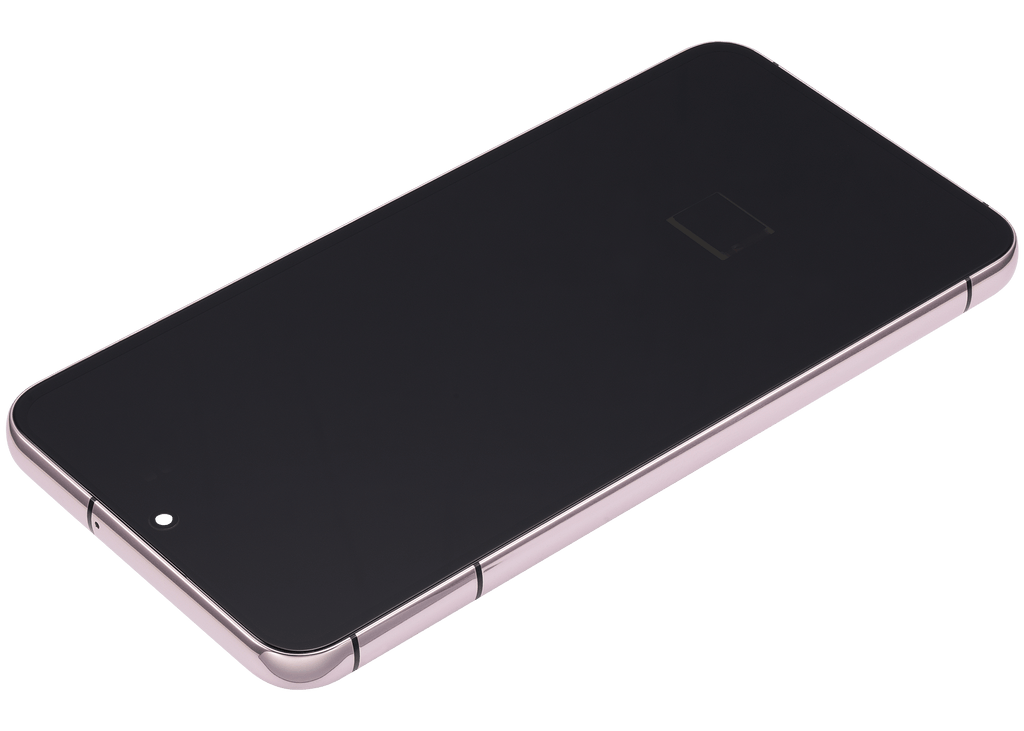 OLED-Display mit Rahmen für Samsung Galaxy S22 Plus 5G (US & Internationale Version) (Aftermarket Plus) (120Hz) (Pink Gold / Violet)