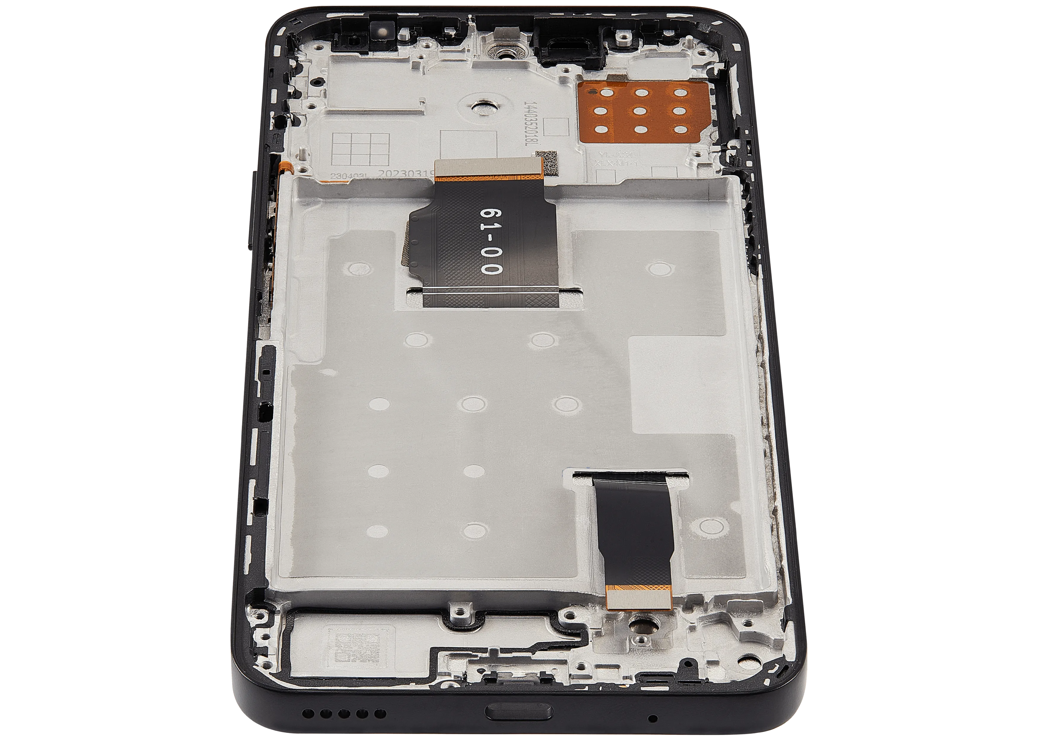 LCD-Display mit Rahmen für Honor X8A / X50i / 90 Lite (Aftermarket Plus) (Midnight Schwarz)