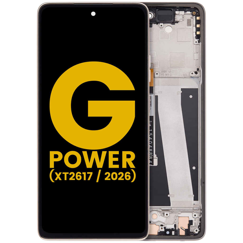 LCD-Display mit Rahmen für Motorola Moto G Power 5G (XT2617 / 2026) (Refurbished) (Pure Cashmere)