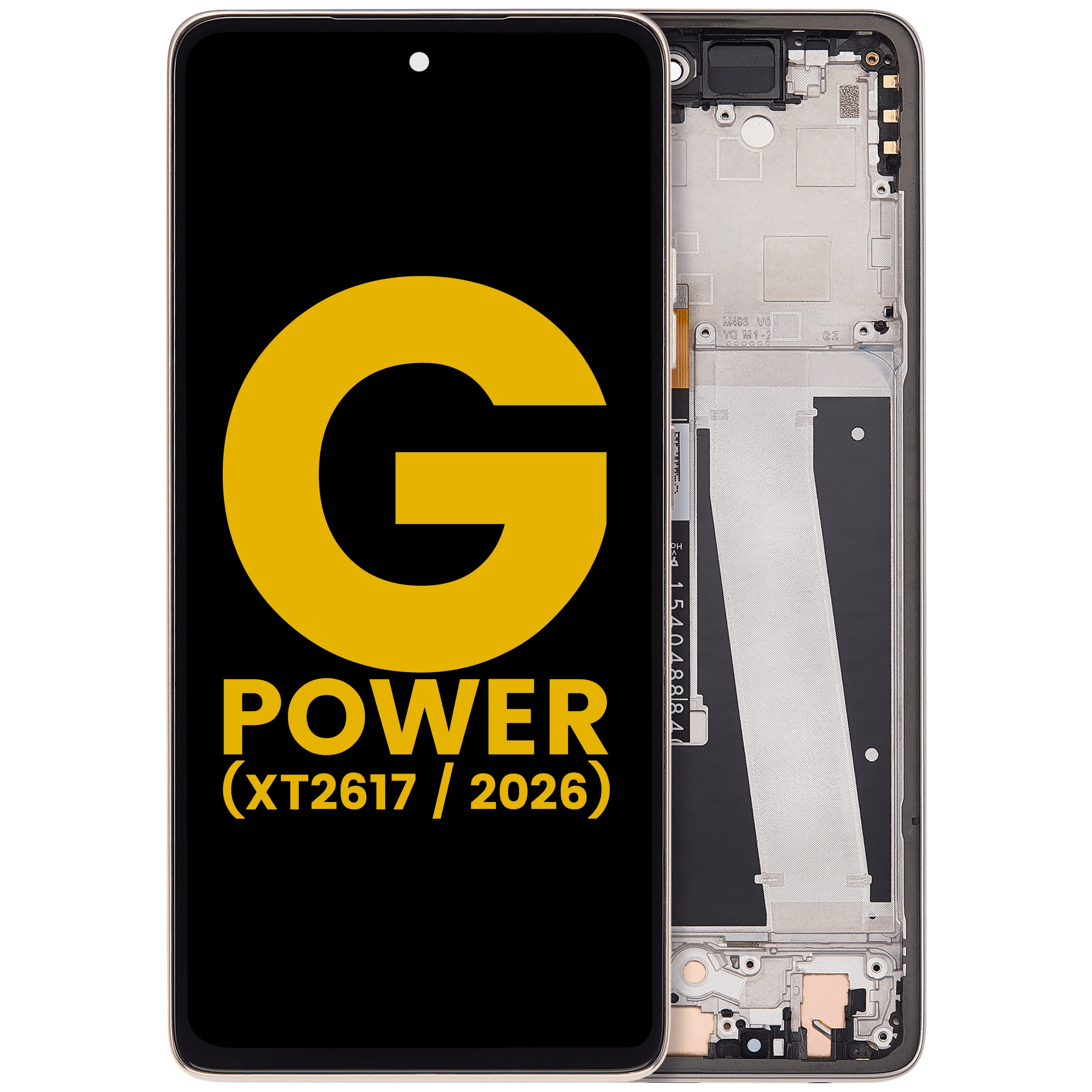 LCD-Display mit Rahmen für Motorola Moto G Power 5G (XT2617 / 2026) (Refurbished) (Pure Cashmere)