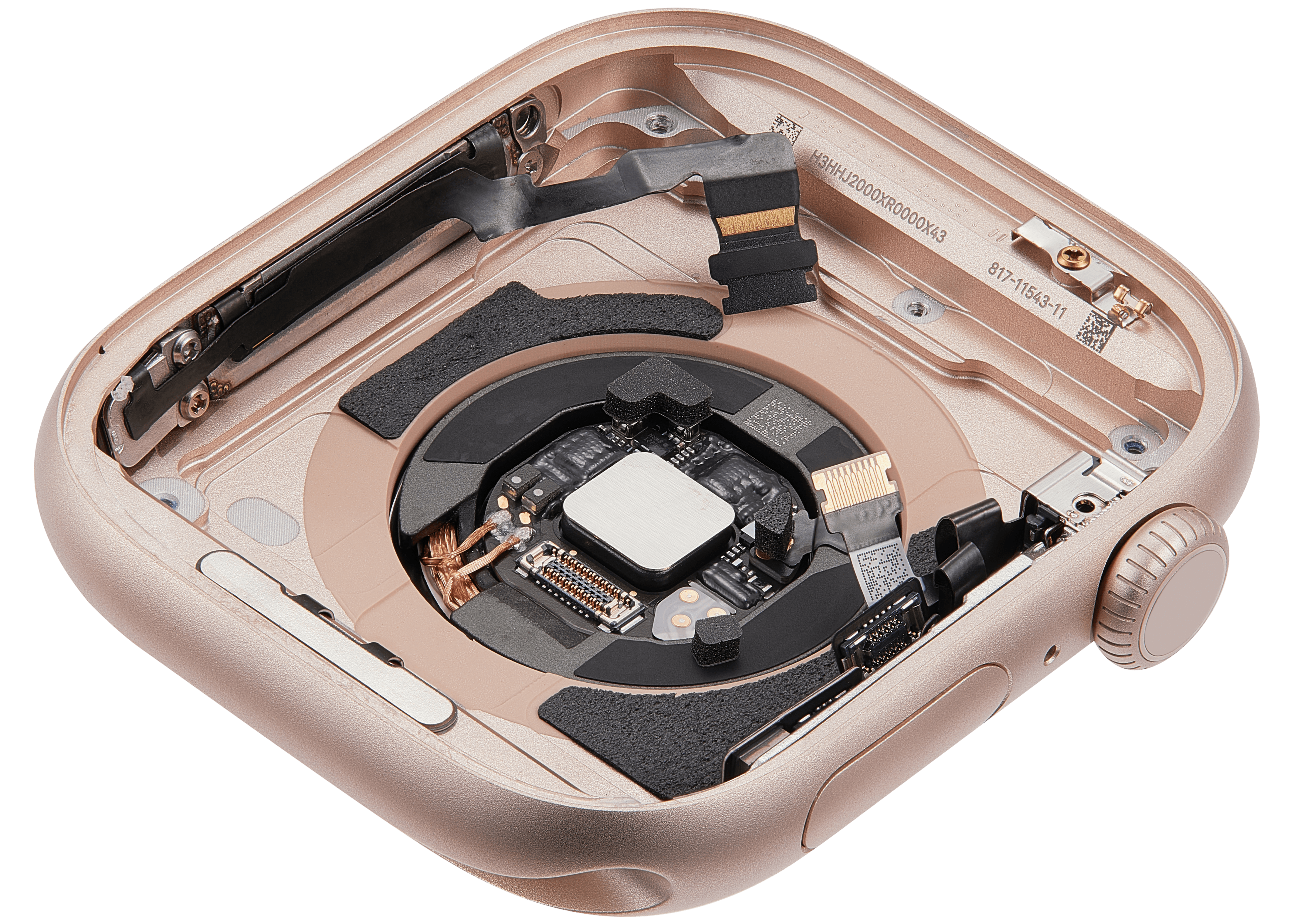 Backcover/Rahmen für Watch Series 11 (46MM) (gebrauchter OEM-Ausbau, Qualität A) (GPS Version) (Aluminum / Rose Gold)