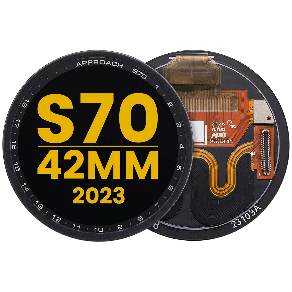 OLED-Display ohne Rahmen für Garmin Approach S70 (42mm) (2023) (Premium) (Schwarz)