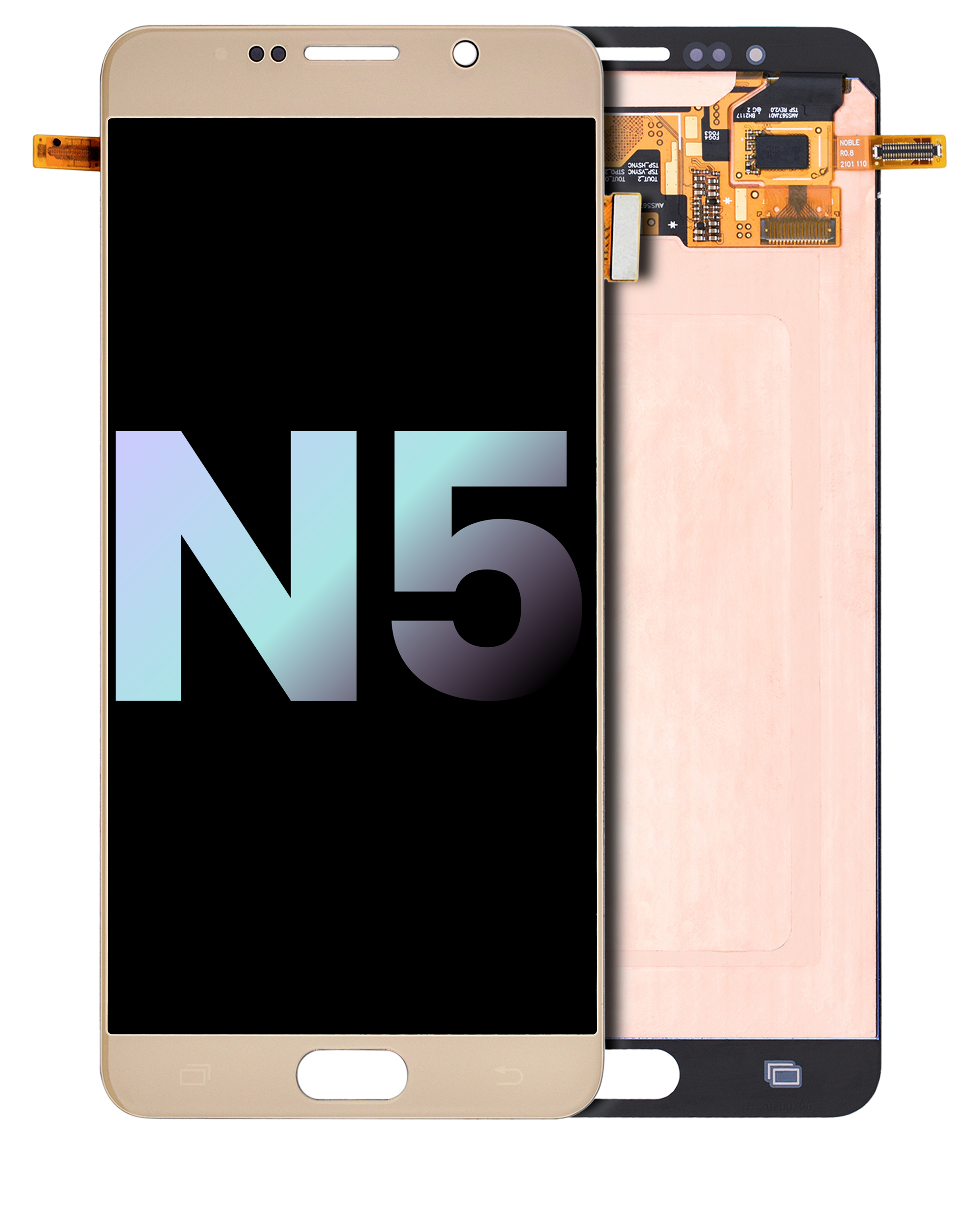 OLED-Display ohne Rahmen für Samsung Galaxy Note 5 (Service Pack) (Gold Platinum)