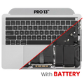 Topcase Akku+Tastatur MacBook Pro 13 A1989 2018-19 US-Tastatur Silber OEM B/C