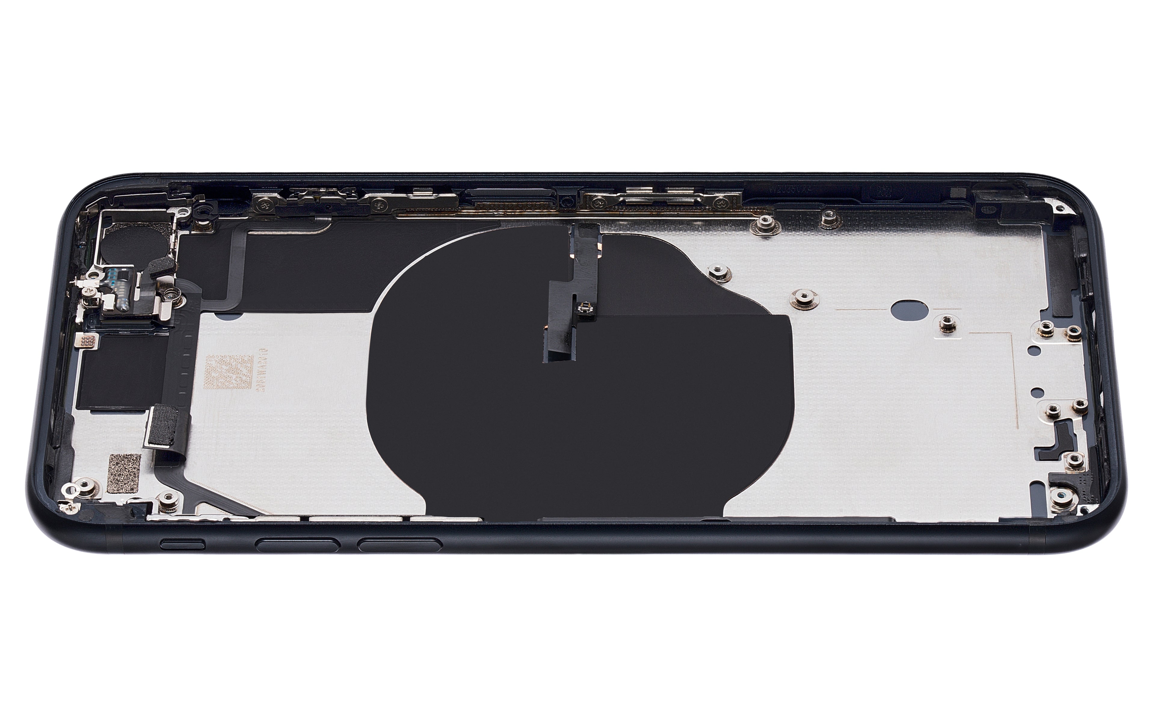 Backcover/Rahmen mit Small Components Pre-Installed für iPhone SE (2022) (gebrauchter OEM-Ausbau, Qualität B) (Midnight)