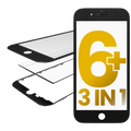 3 in 1 (Front Glass + Frame + OCA Pre-Installed) für iPhone 6 Plus (2 Pack) (Schwarz)