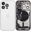 Backcover/Rahmen mit Ladebuchse Flex & Small Parts für iPhone 14 Pro (EU / Global Version) (gebrauchter OEM-Ausbau, Qualität B) (Silber)