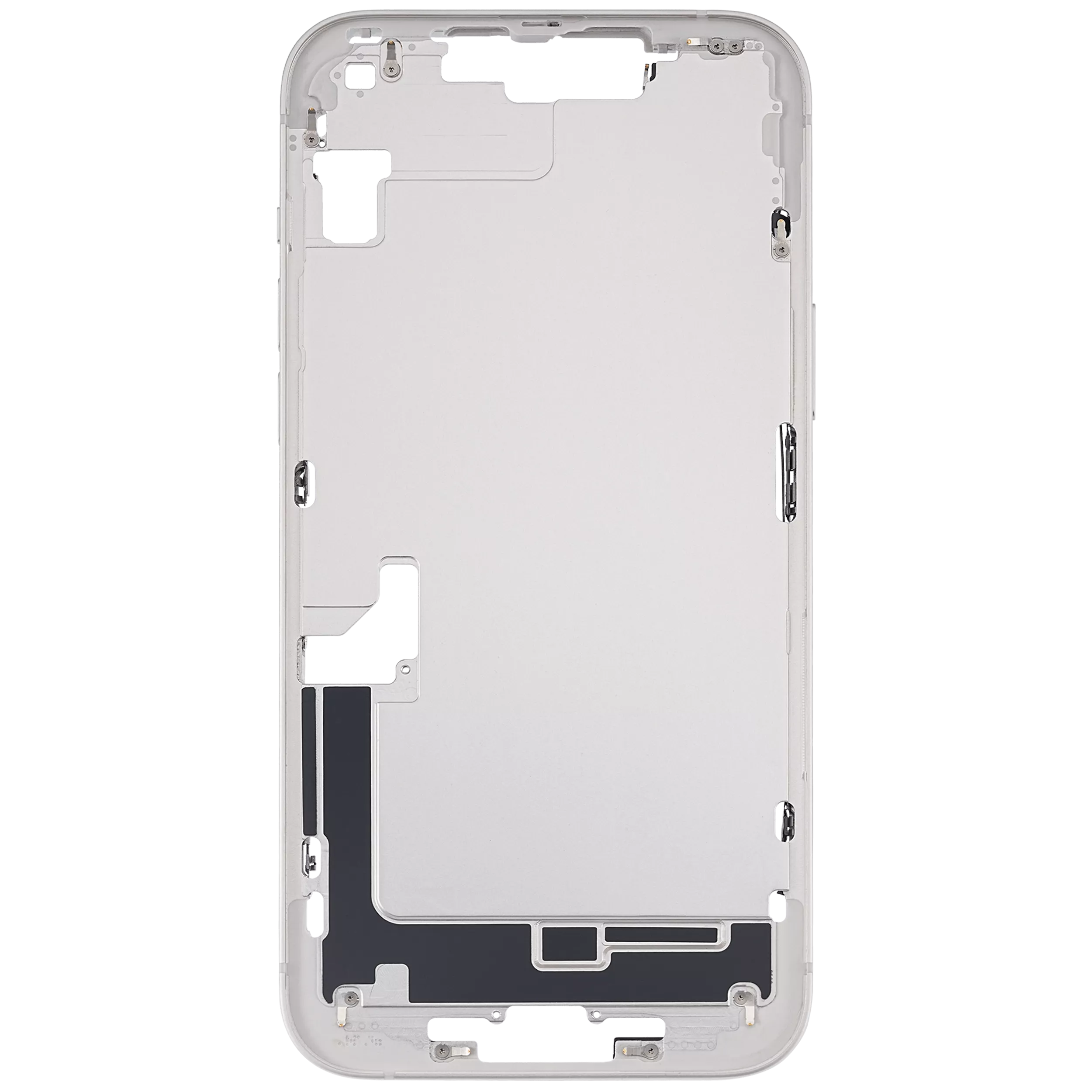 Midframe/Rahmen mit Small Parts für iPhone 14 Plus (US-Version) (gebrauchter OEM-Ausbau, Qualität C) (Starlight)