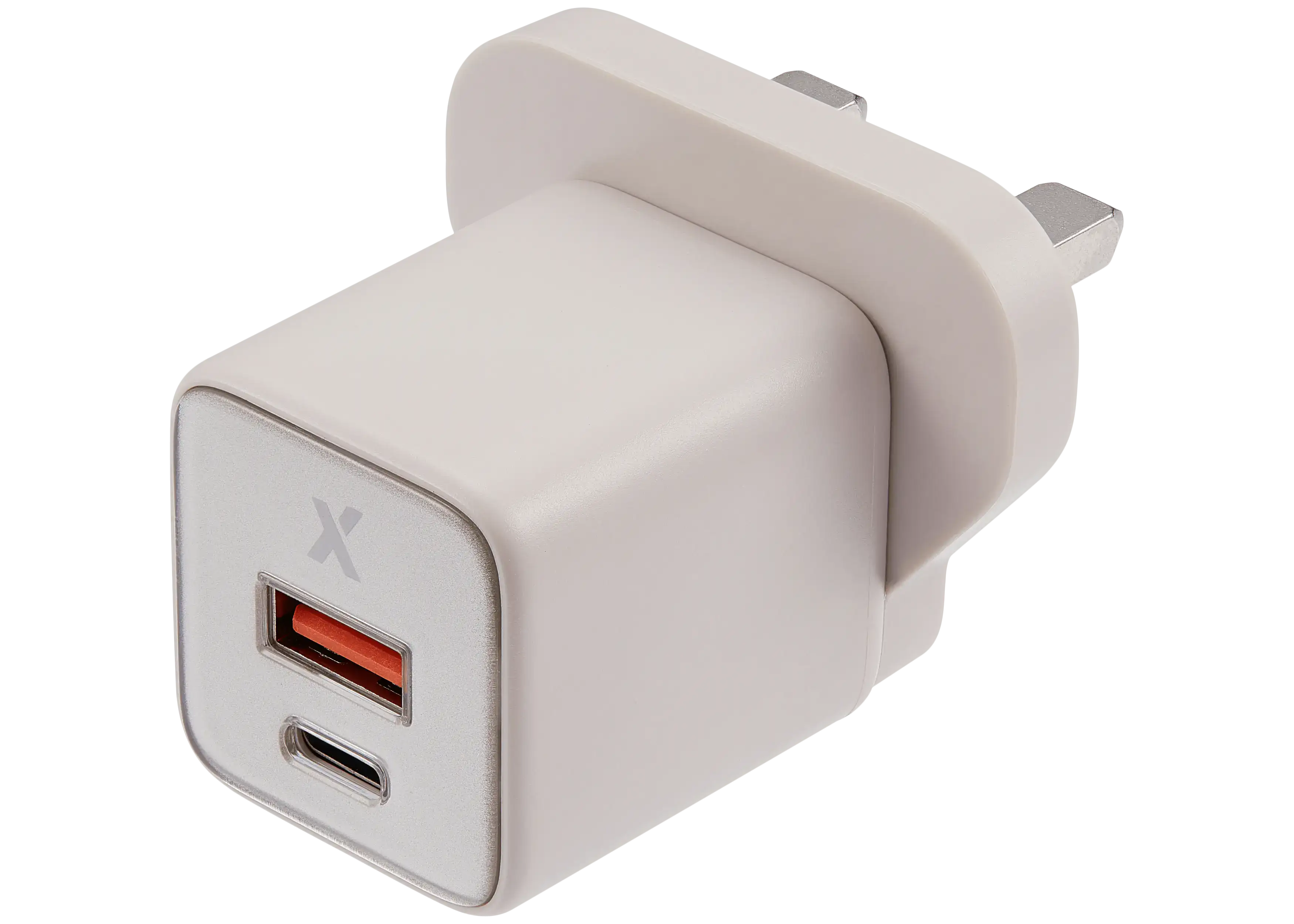 AmpSentrix 30W 2-in-1 USB-C / USB-A Wall Adapter (220V / UK Plug) (Desert Titanium)
