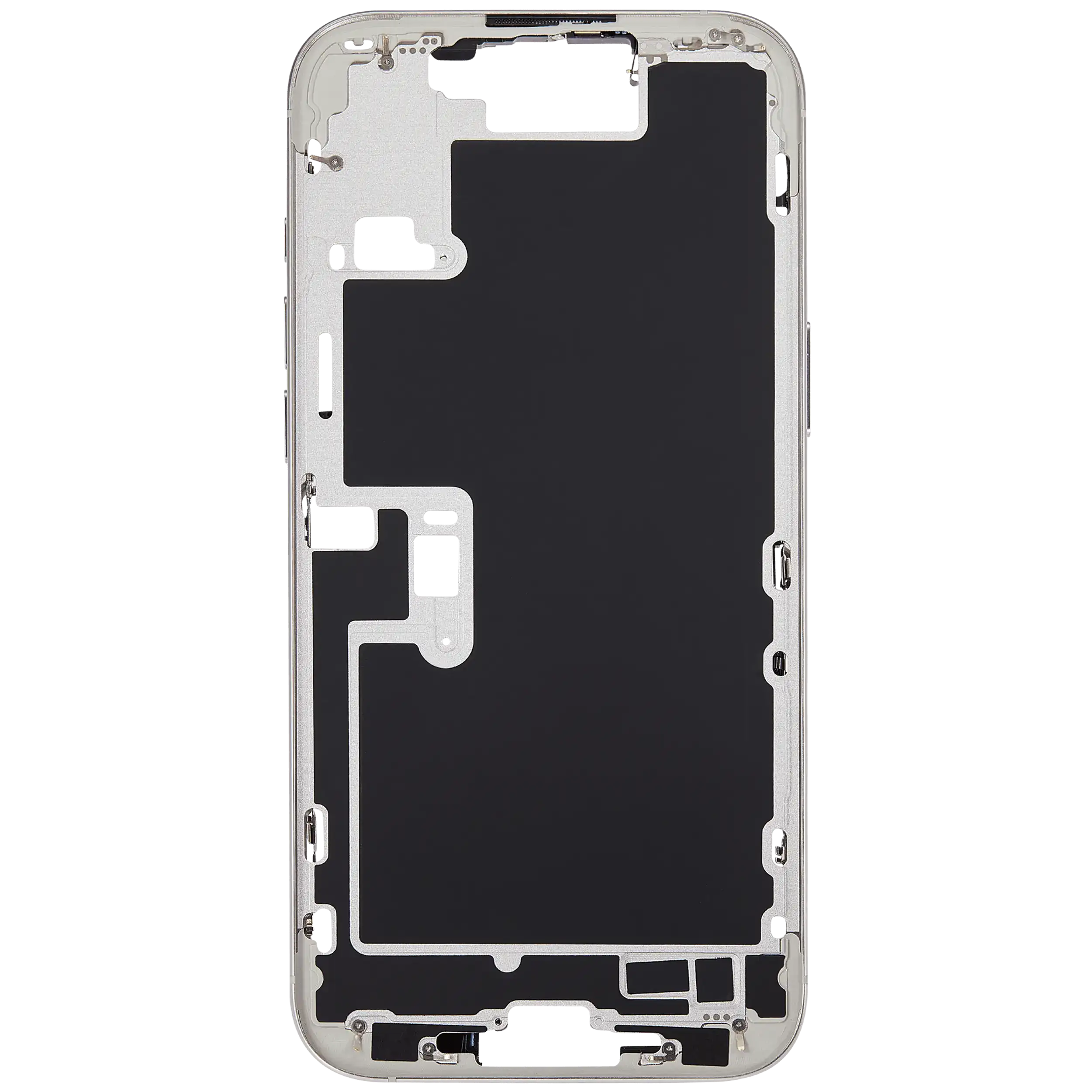 Midframe/Rahmen mit Power And Volume Button für iPhone 16 Pro Max (US-Version) (Aftermarket Plus) (Weiß Titanium)