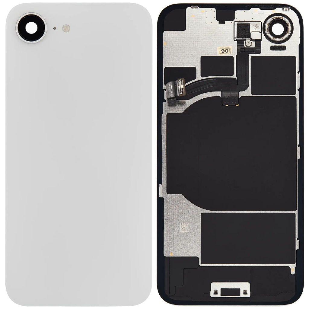Backcover mit MagSafe Magnet & NFC & Blitz-Flexkabel für iPhone 16e (Aftermarket) (Weiß)