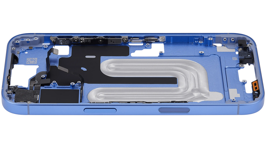Midframe/Rahmen mit Power And Volume Button für iPhone 16 (US-Version) (Aftermarket Plus) (Ultramarine)