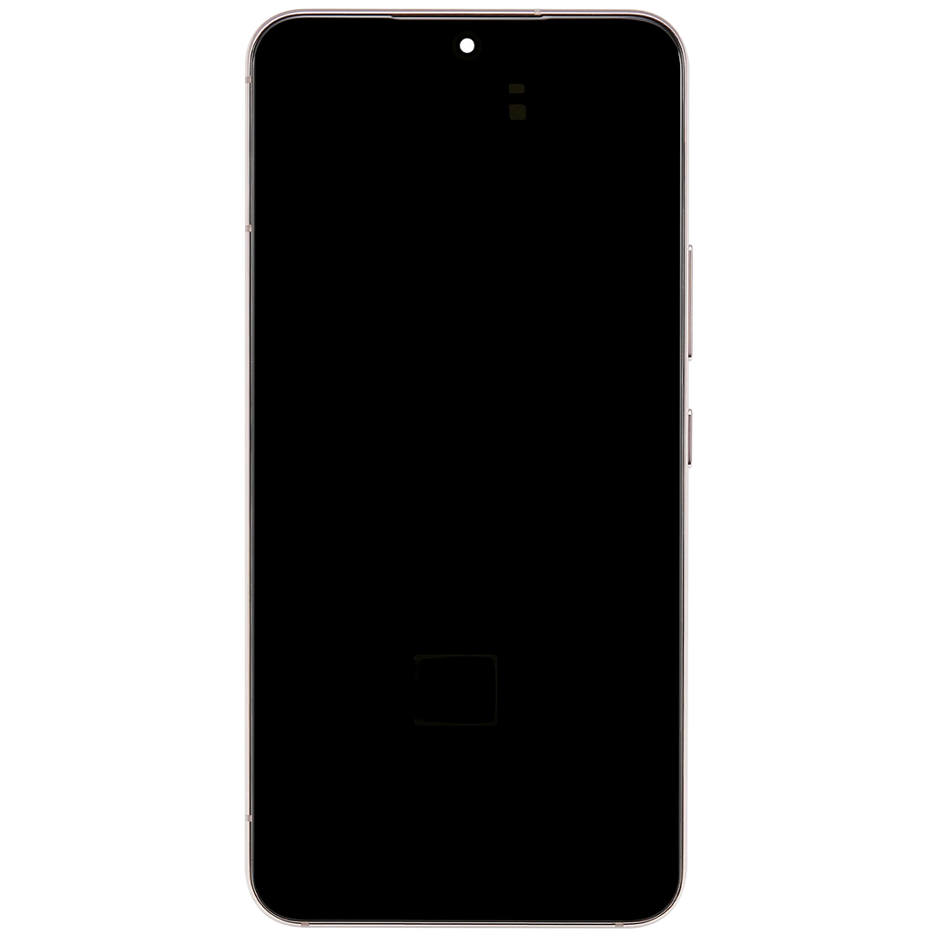 OLED-Display mit Rahmen für Samsung Galaxy S22 5G (US & International) (Aftermarket Plus) (Pink Gold)