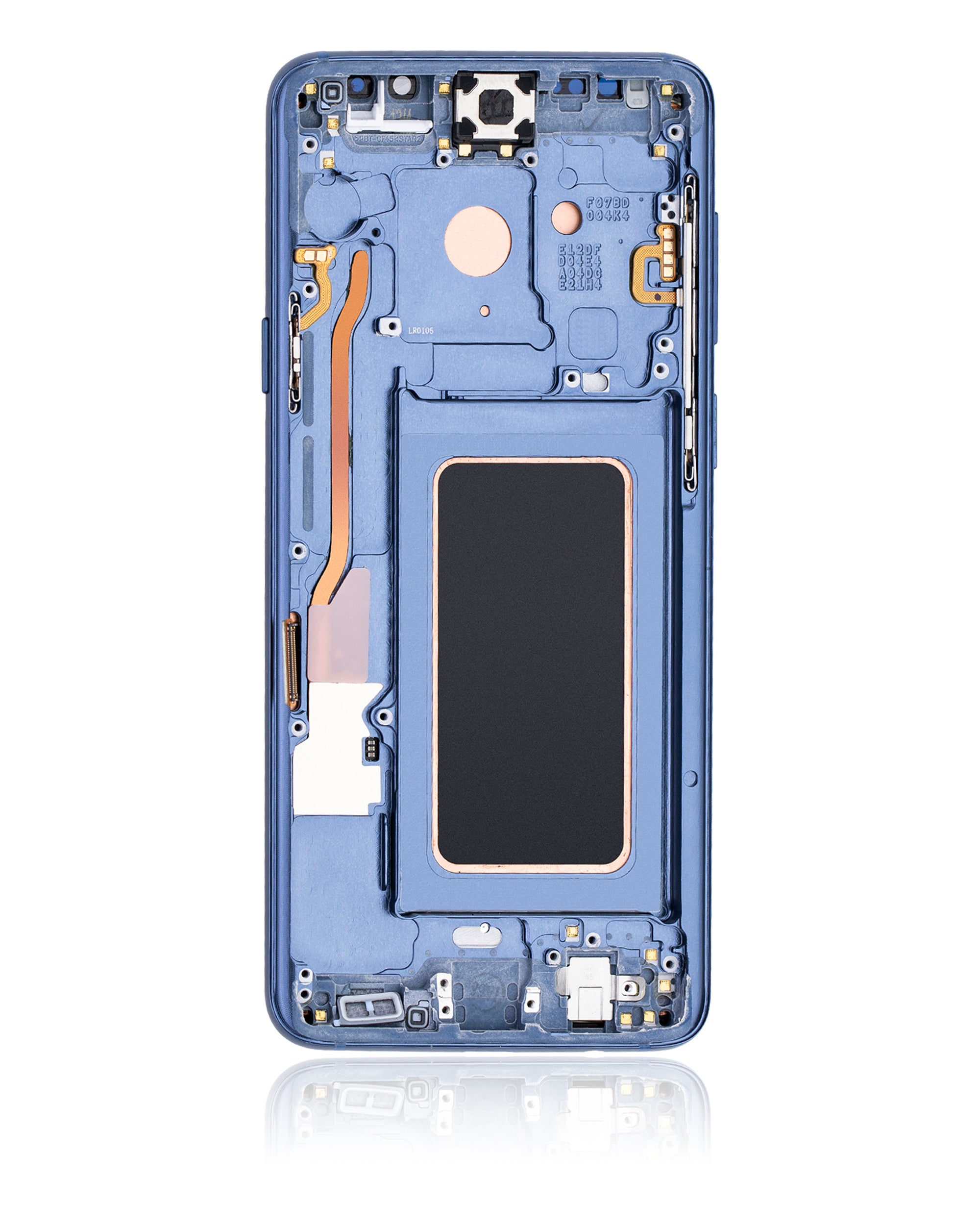 OLED-Display mit Rahmen für Samsung Galaxy S9 Plus (gebrauchter OEM-Ausbau, Qualität B/C) (Coral Blau)
