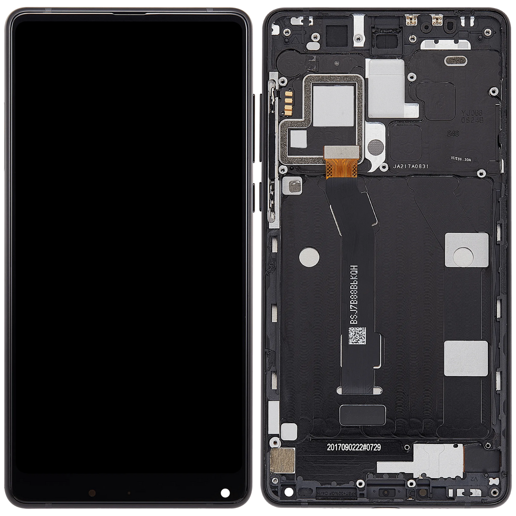 LCD-Display mit Rahmen für Xiaomi Mi Mix 2 (Aftermarket Plus) (Schwarz)