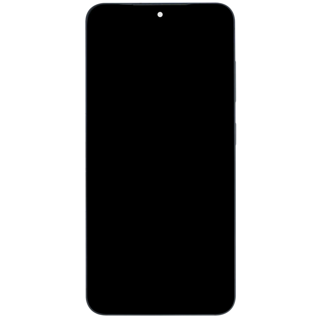 OLED-Display mit Rahmen für Samsung Galaxy S25 5G (US & Internationale Version) (gebrauchter OEM-Ausbau, Qualität A) (Icy Blue)