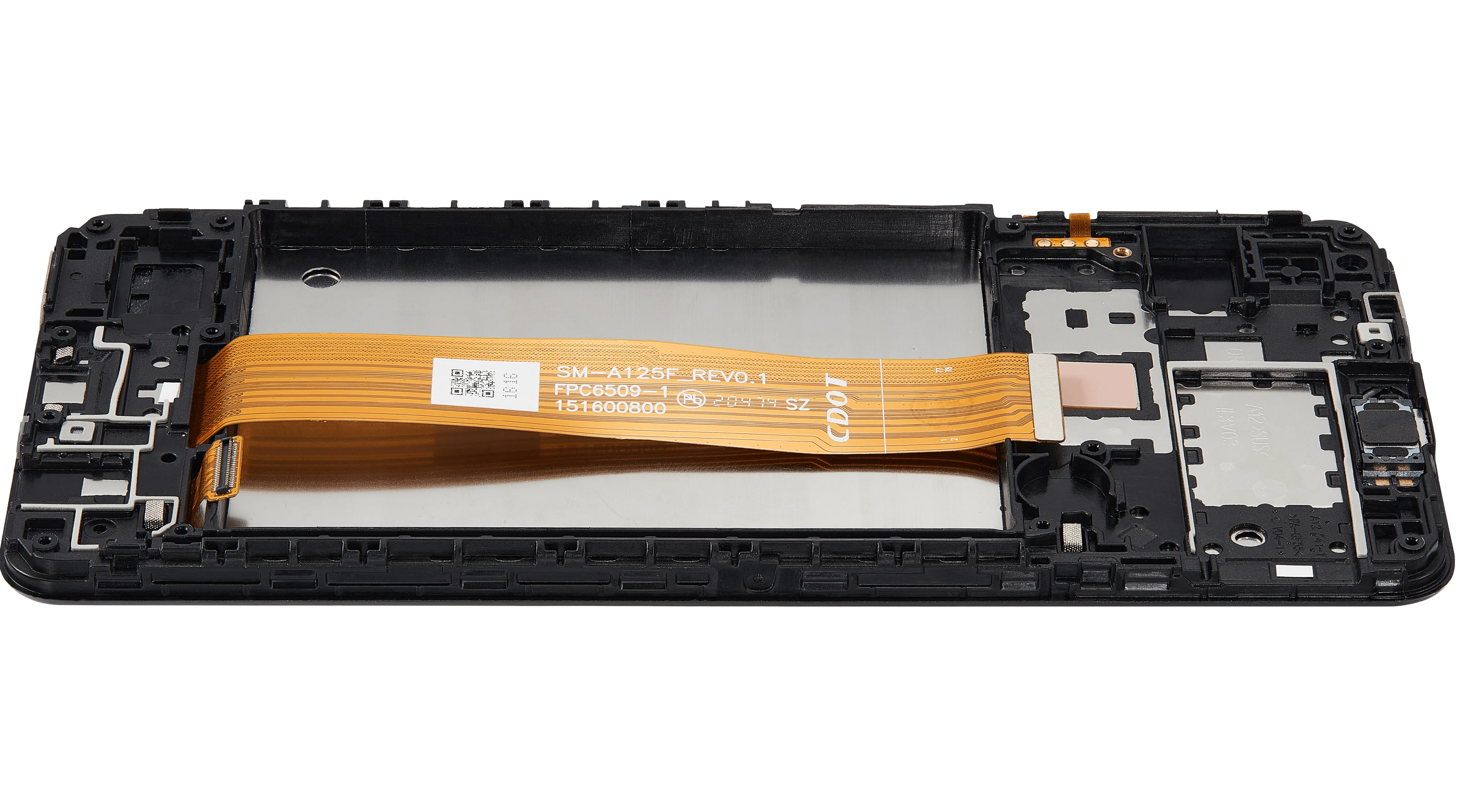 LCD-Display mit Rahmen für Samsung Galaxy A12 (A125 / 2020) (Aftermarket Plus) (Alle Farben)