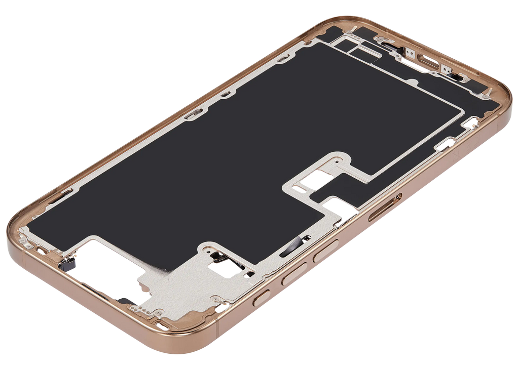 Midframe/Rahmen mit Power And Volume Button für iPhone 16 Pro Max (EU / Global Version) (Aftermarket Plus) (Desert Titanium)