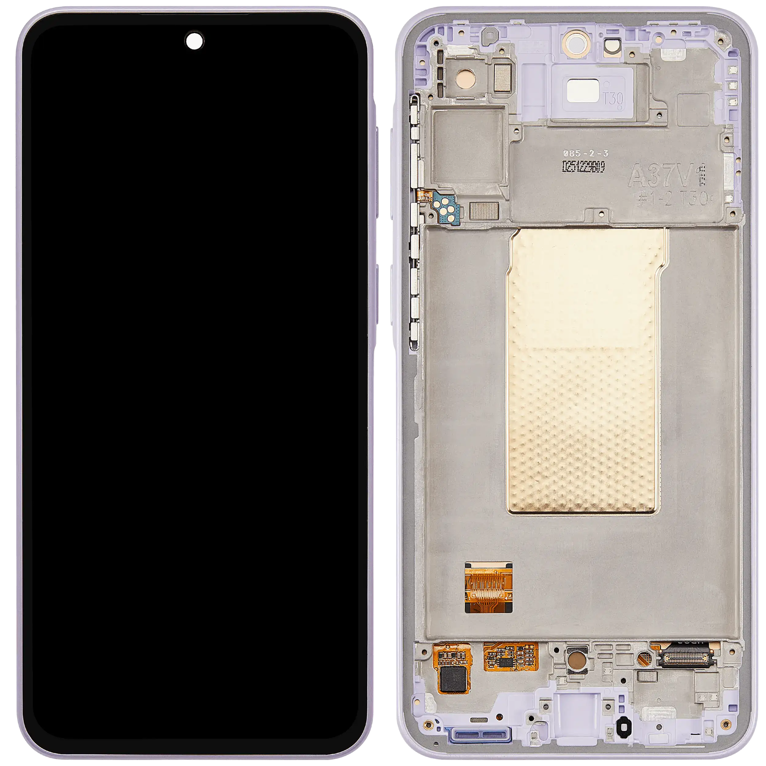 OLED-Display mit Rahmen für Samsung Galaxy A37 5G (A376 / 2026) (Refurbished) (Light Violet)