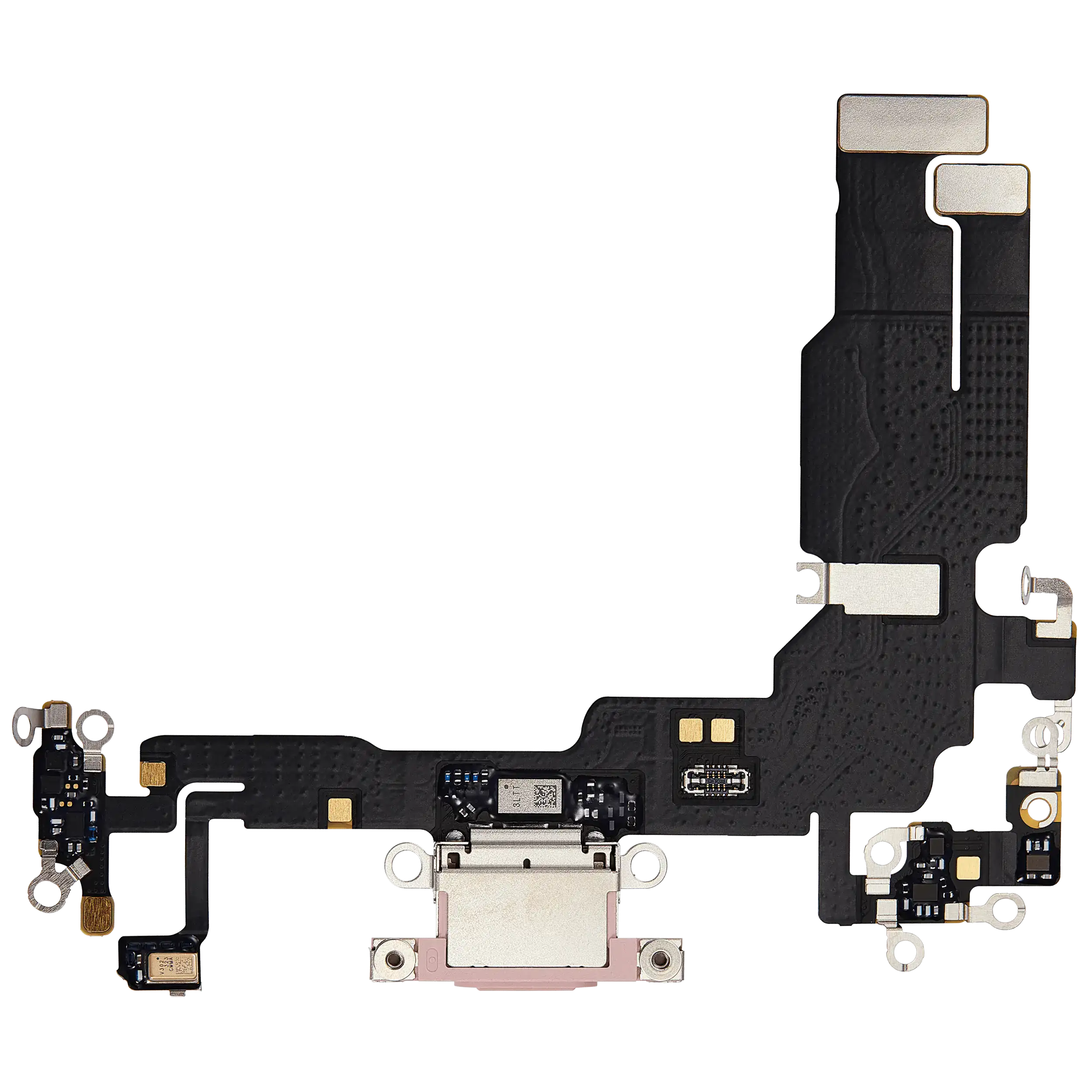 Charging Port Flex Cable for iPhone 15 (Original Used) (Pink)