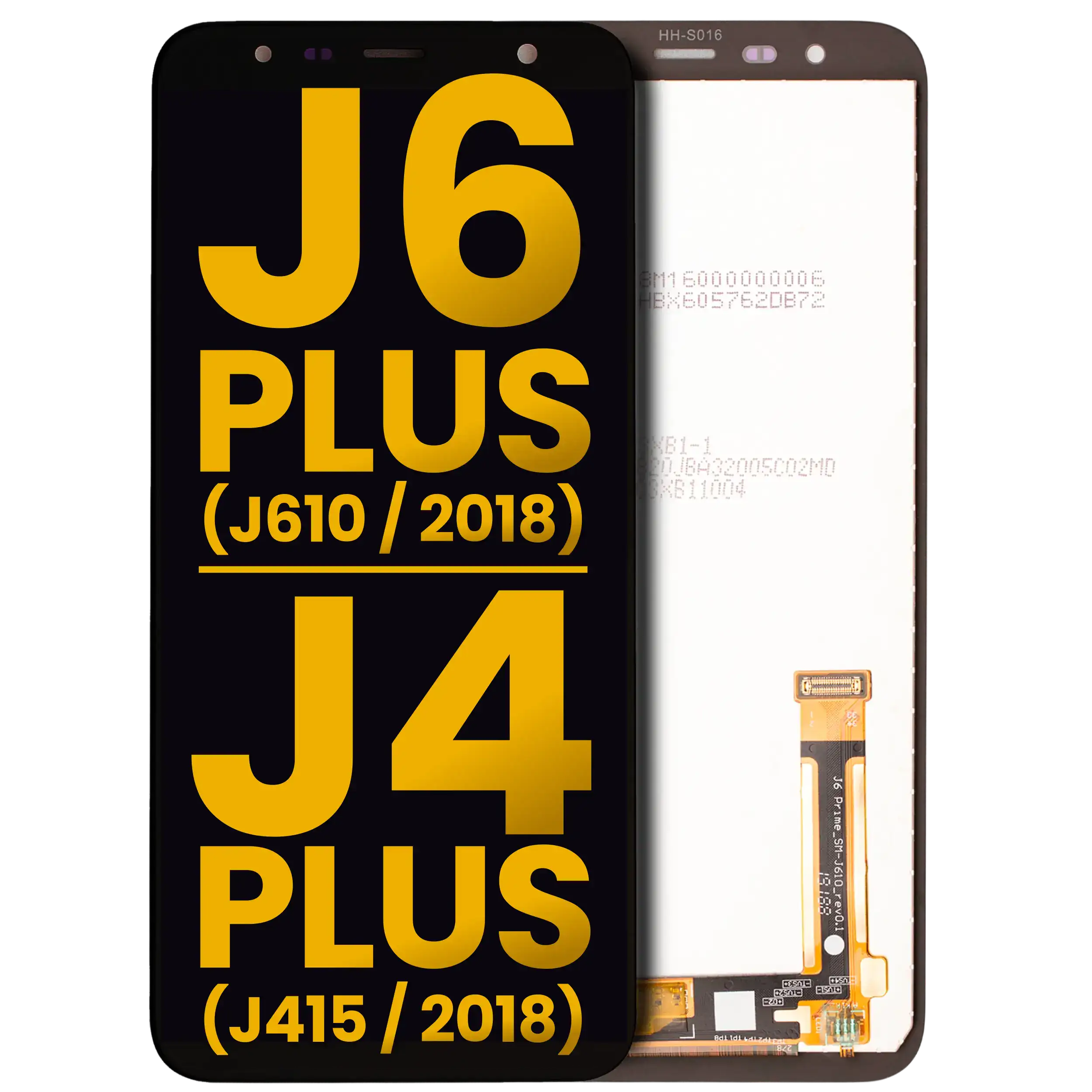 LCD-Display ohne Rahmen für Samsung Galaxy J6 Plus/J4 Plus Refurbished Schwarz