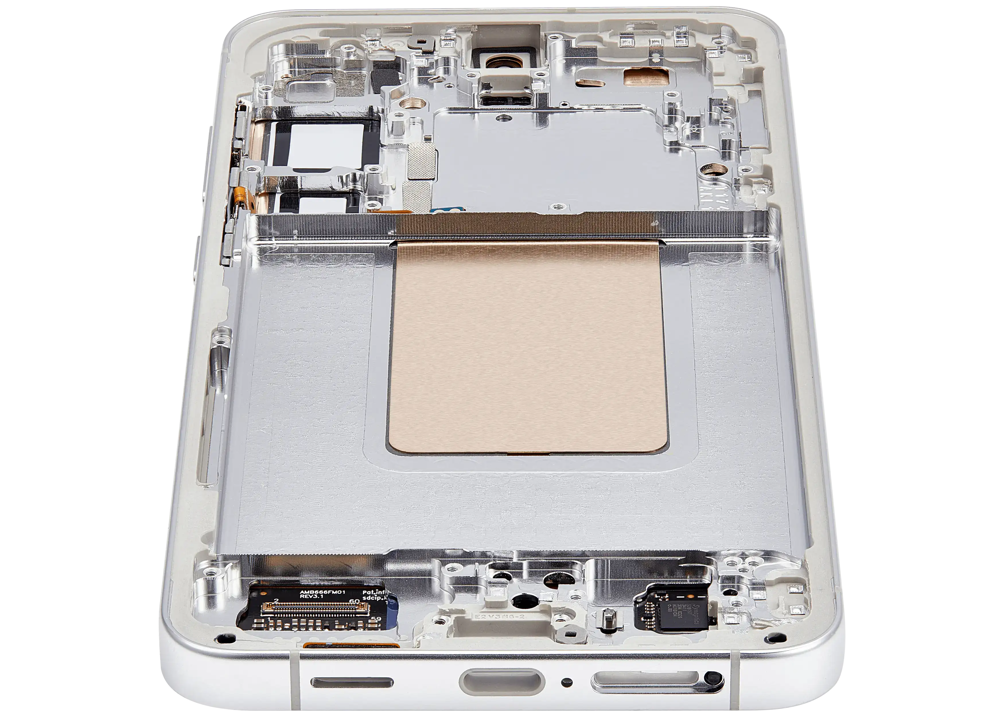OLED-Display mit Rahmen für Samsung Galaxy S24 Plus 5G (US & Internationale Version) (gebrauchter OEM-Ausbau, Qualität B/C) (Marble Grey)