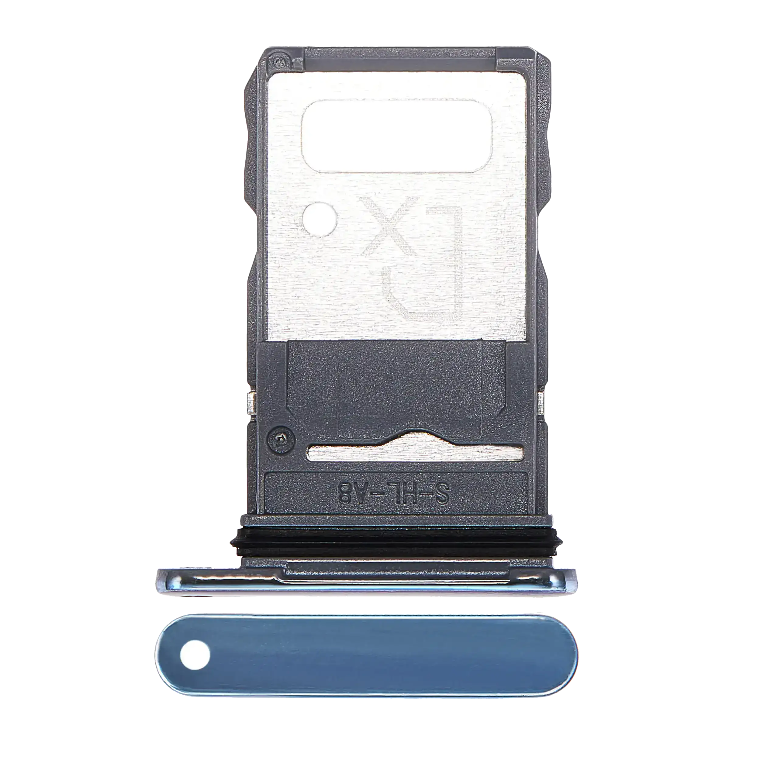 Single SIM Card Tray for Motorola Edge 20 Pro (XT2153-1 / 2021) (Blue Vegan Leather)