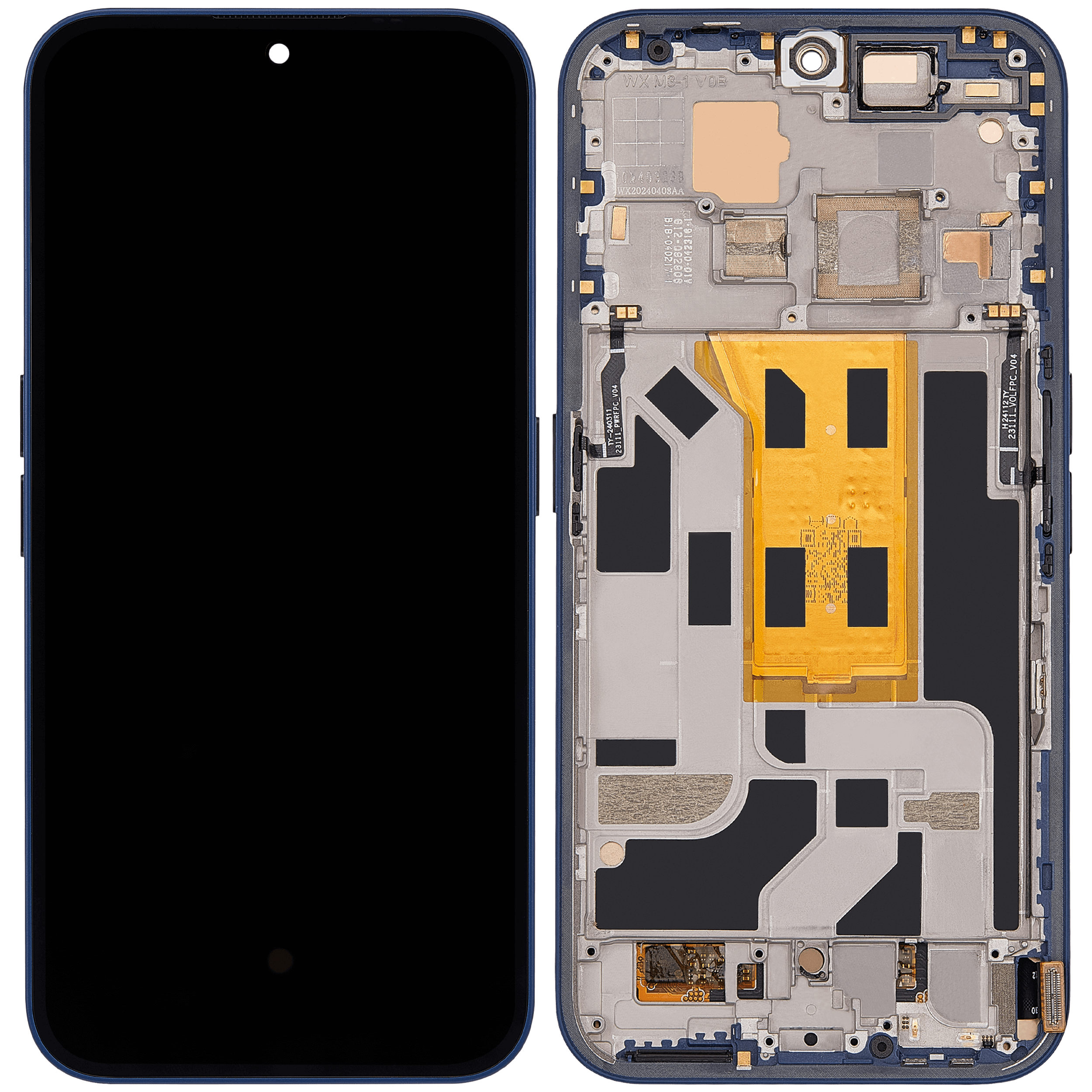 OLED-Display mit Rahmen für Nothing Phone (2a) (Refurbished) (Blau)