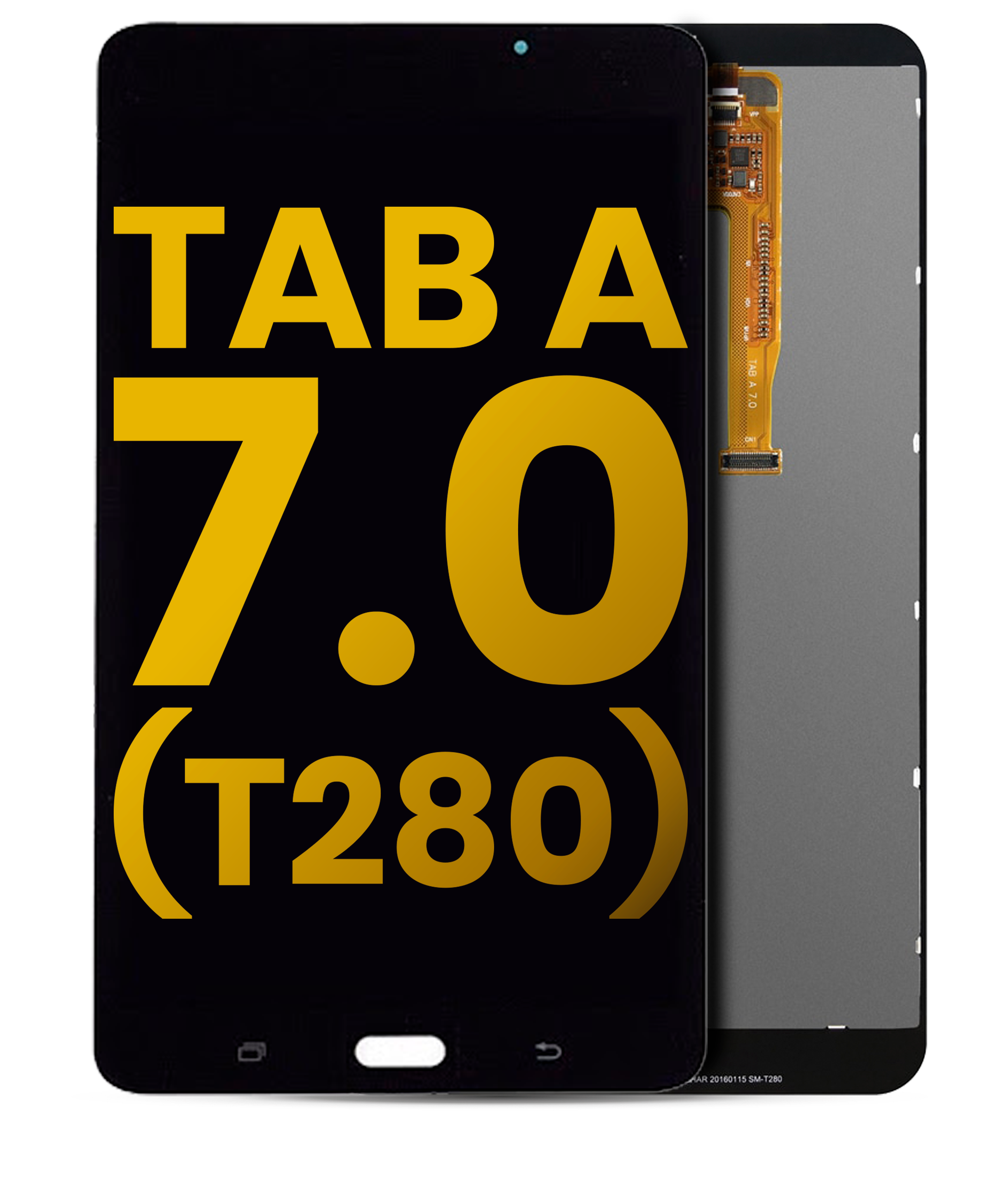 LCD-Display ohne Rahmen für Samsung Galaxy Tab A 7.0" 2016 (T280) (WiFi Version) (Refurbished) (Schwarz)