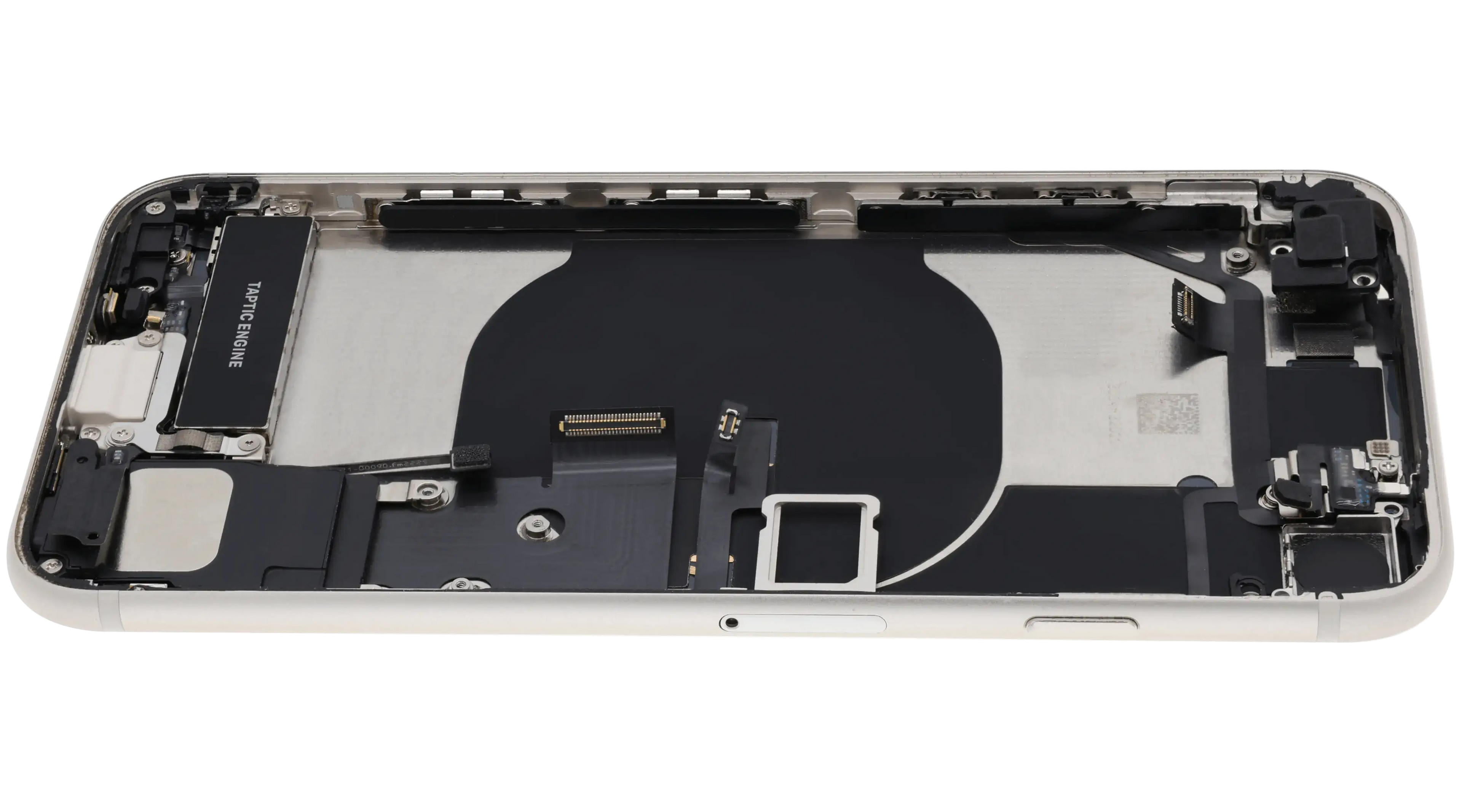 Backcover/Rahmen mit Ladebuchse Flex and Small Components Pre-Installed für iPhone SE (2022) (gebrauchter OEM-Ausbau, Qualität B) (Starlight)
