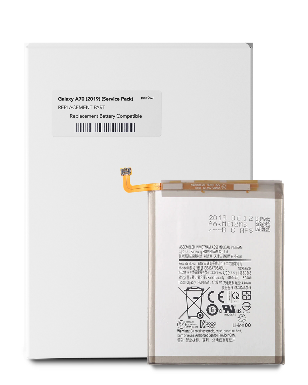 Ersatzakku für Samsung Galaxy A70 (A705/2019) (EB-BA705ABU) (Service Pack)