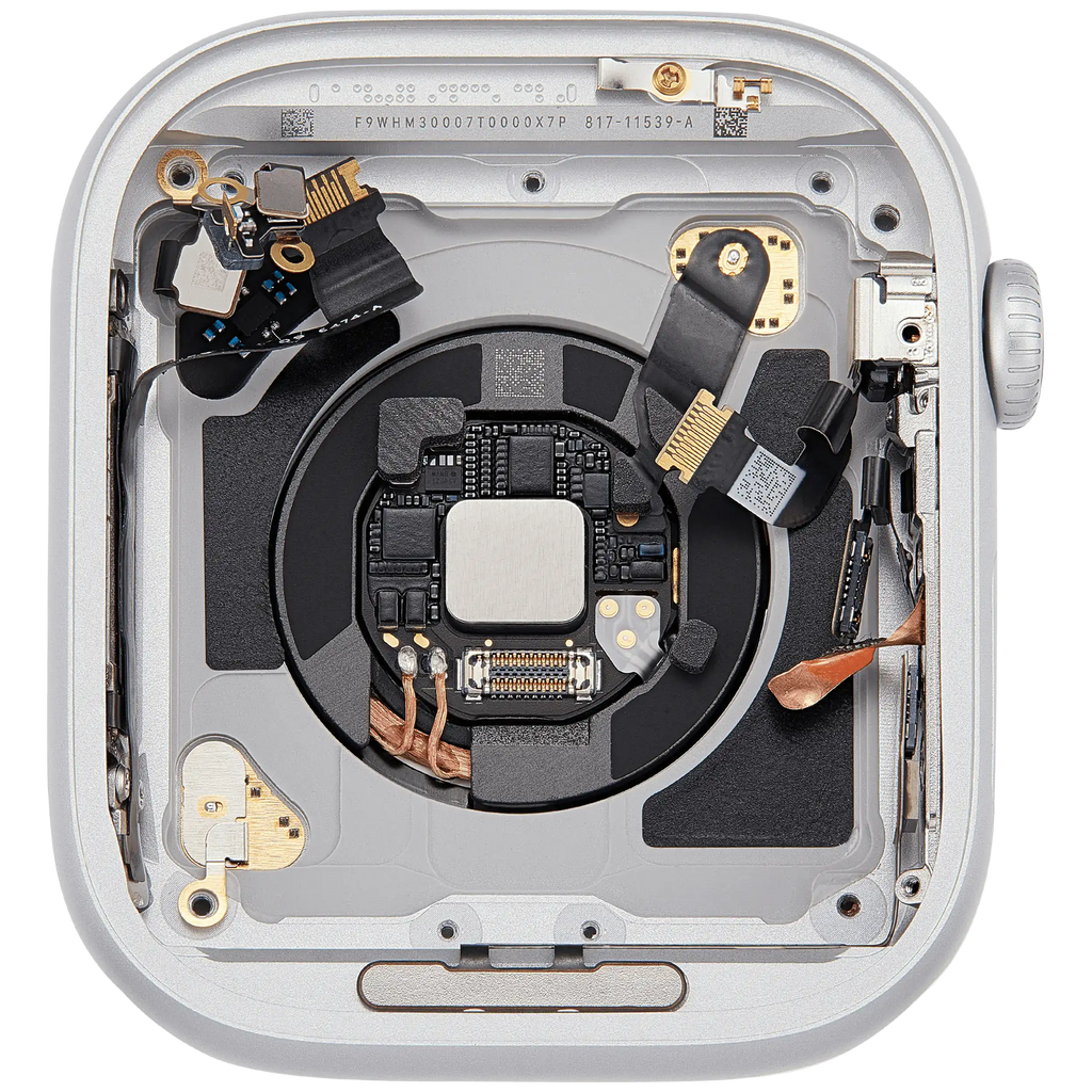Backcover/Rahmen für Watch Series 11 (46MM) (gebrauchter OEM-Ausbau, Qualität A) (Cellular Version) (Aluminum / Silver)