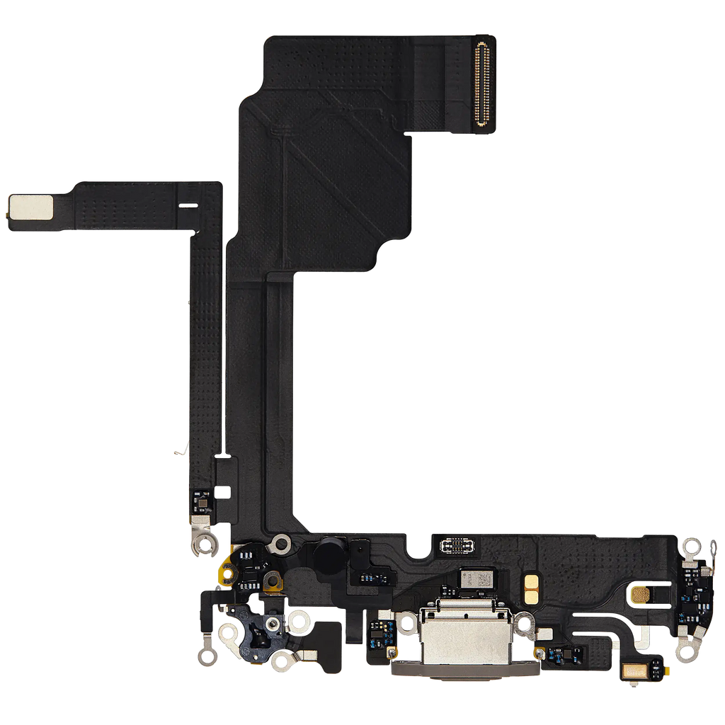 Ladebuchse Flex Cable für iPhone 15 Pro (gebrauchter OEM-Ausbau) (Natural Titanium)