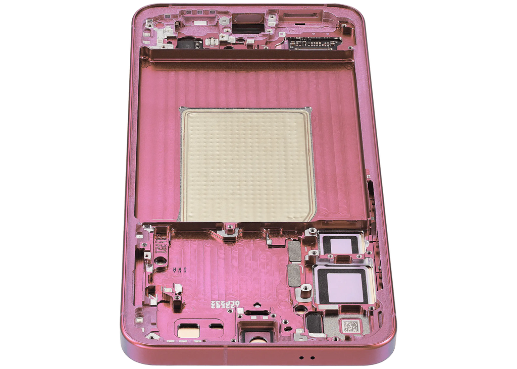 OLED-Display mit Rahmen für Samsung Galaxy S25 Plus 5G (US & Internationale Version) (Aftermarket Plus) (Coral Rot)